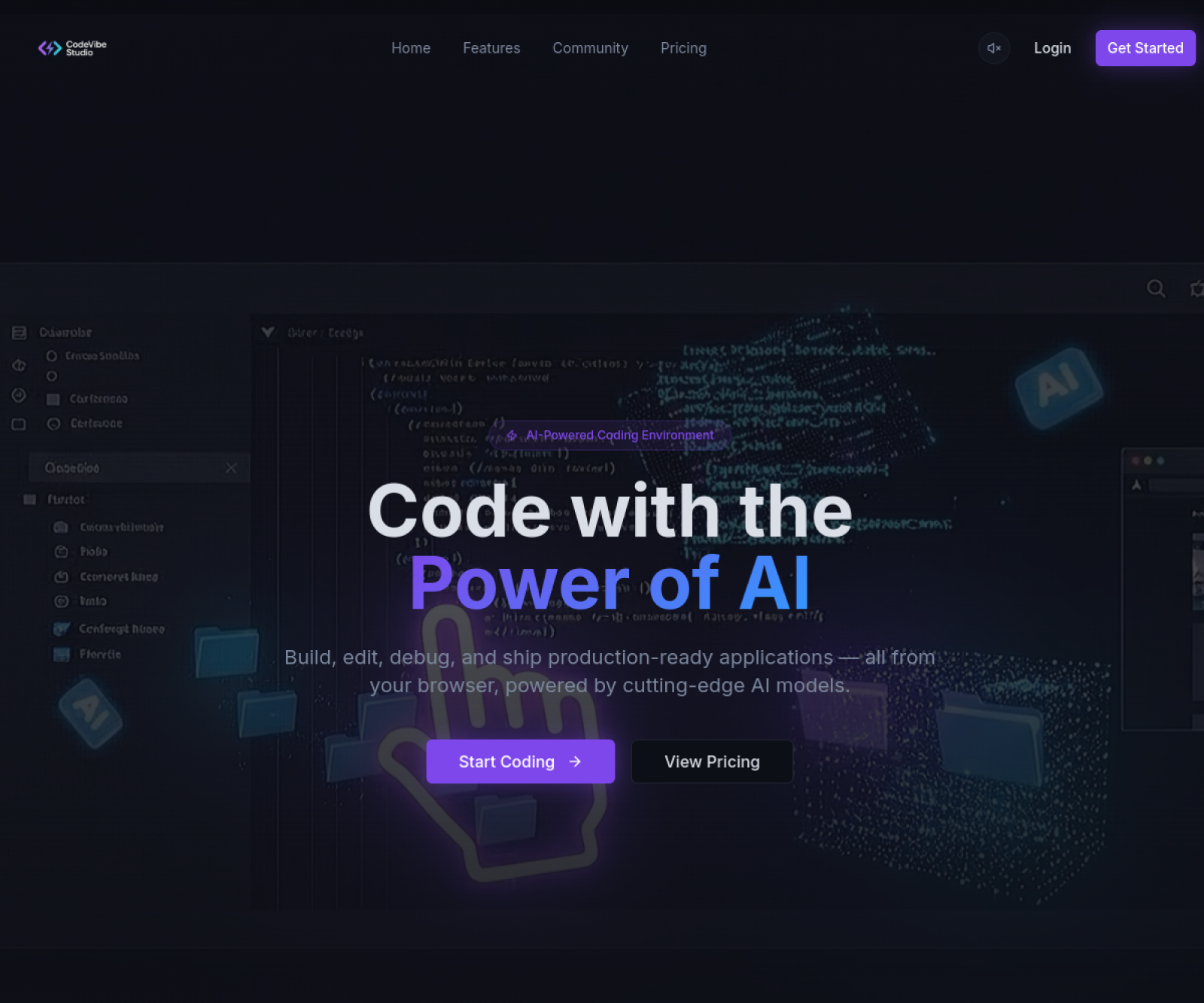 Live screenshot of Codes Vibe